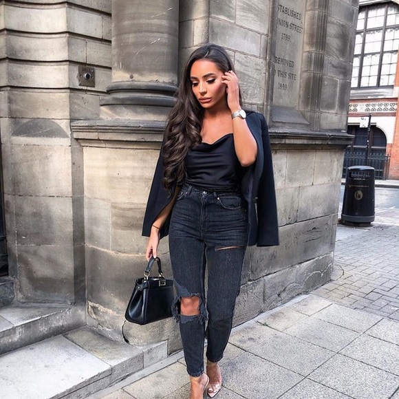 Black Satin Cami - Picture 2 of 4